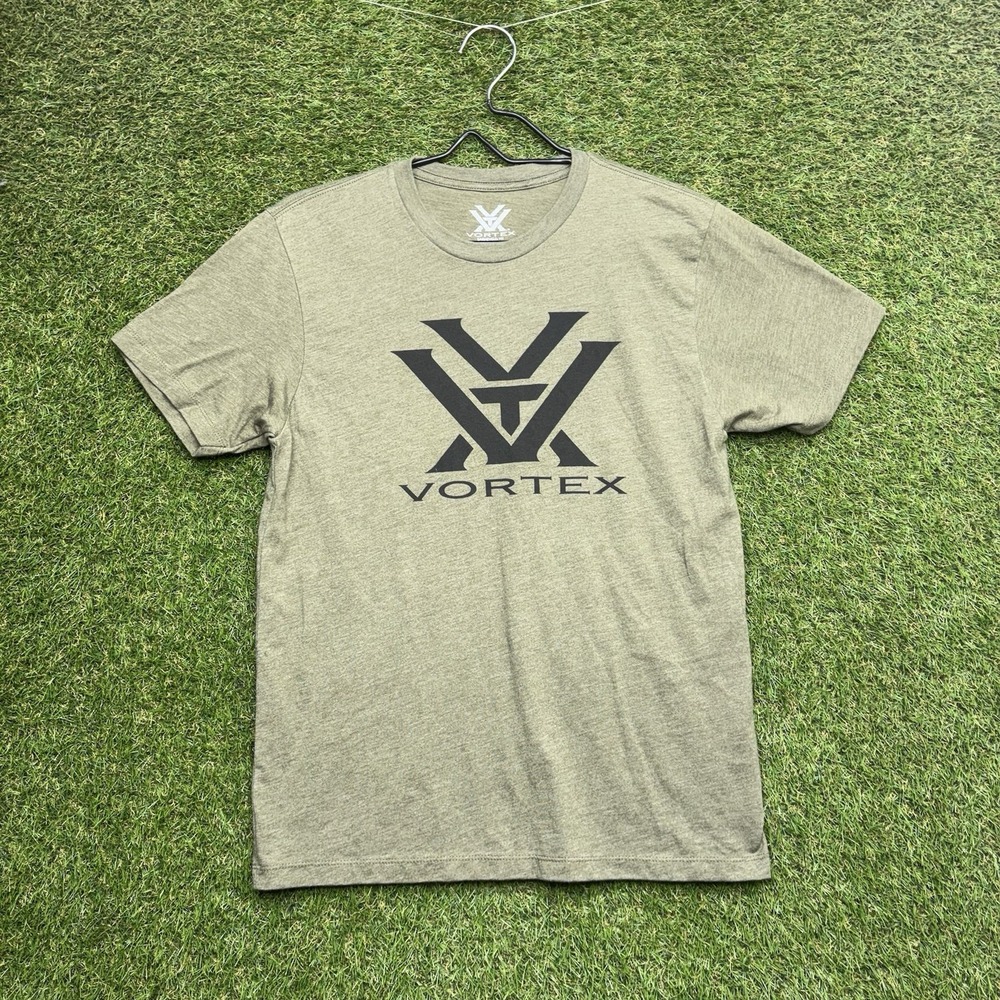 Vortex Optics Core Logo Shirt Mens Small Short Sleeve Heather Green Casual